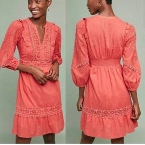 Anthropologie | Anthro Akemi & Kin Josephine Bohemian Embroidered Crochet Dress